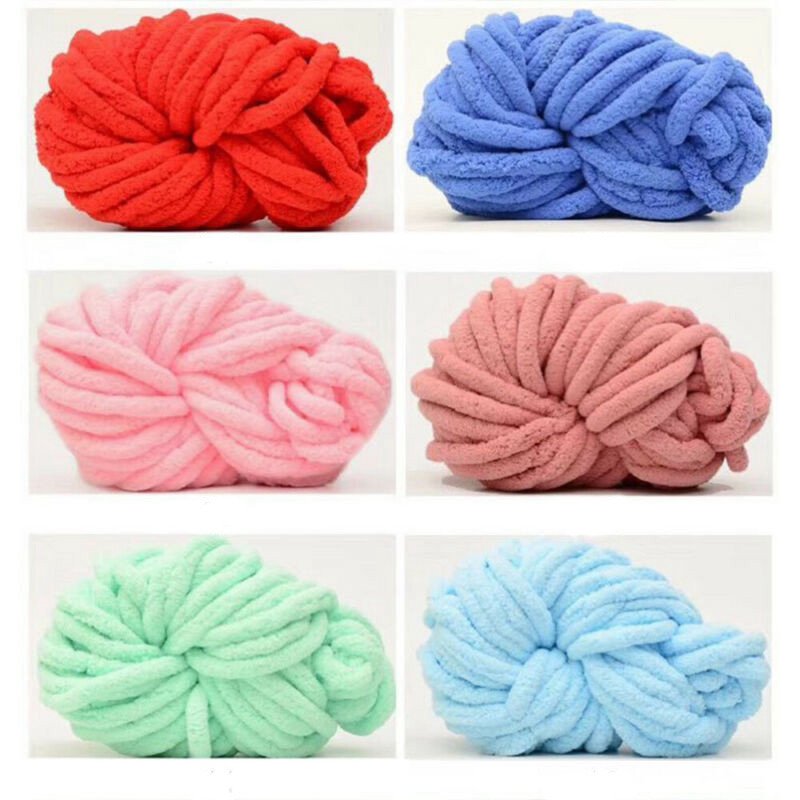 25Colours 250g Super Soft Knitting Chenille Yarn Chunky Baby Wool DIY ...