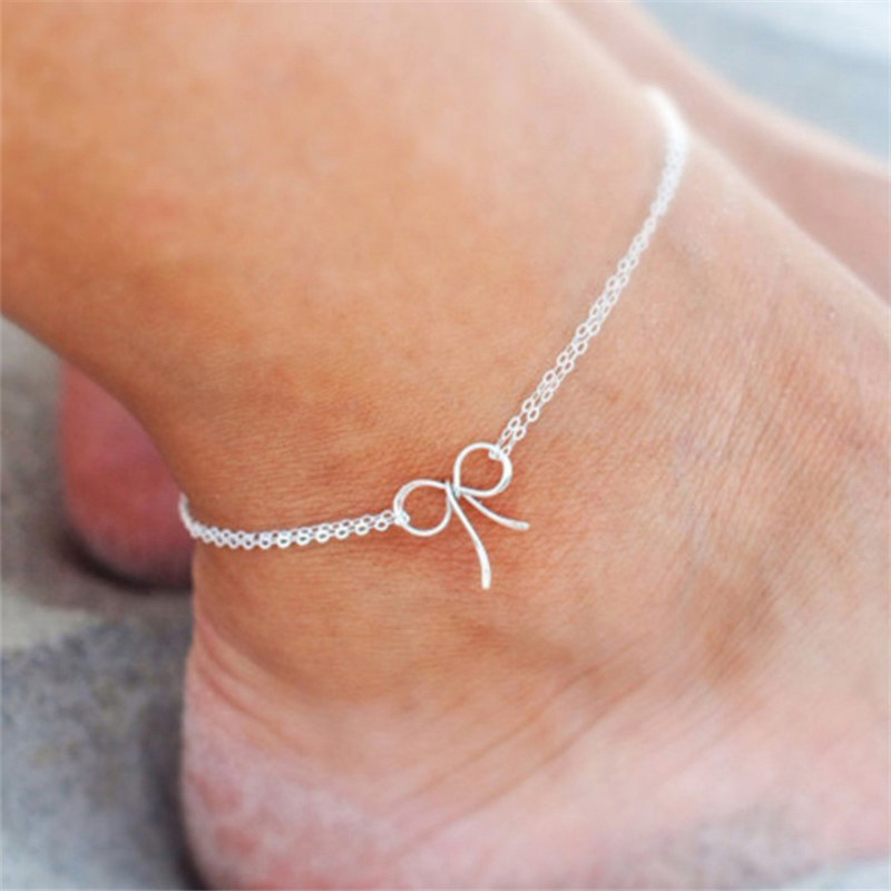 Women Girls Silver\Gold Chain Ankle Bracelet Anklet Sale Foot Beach Jewelry J4Z2