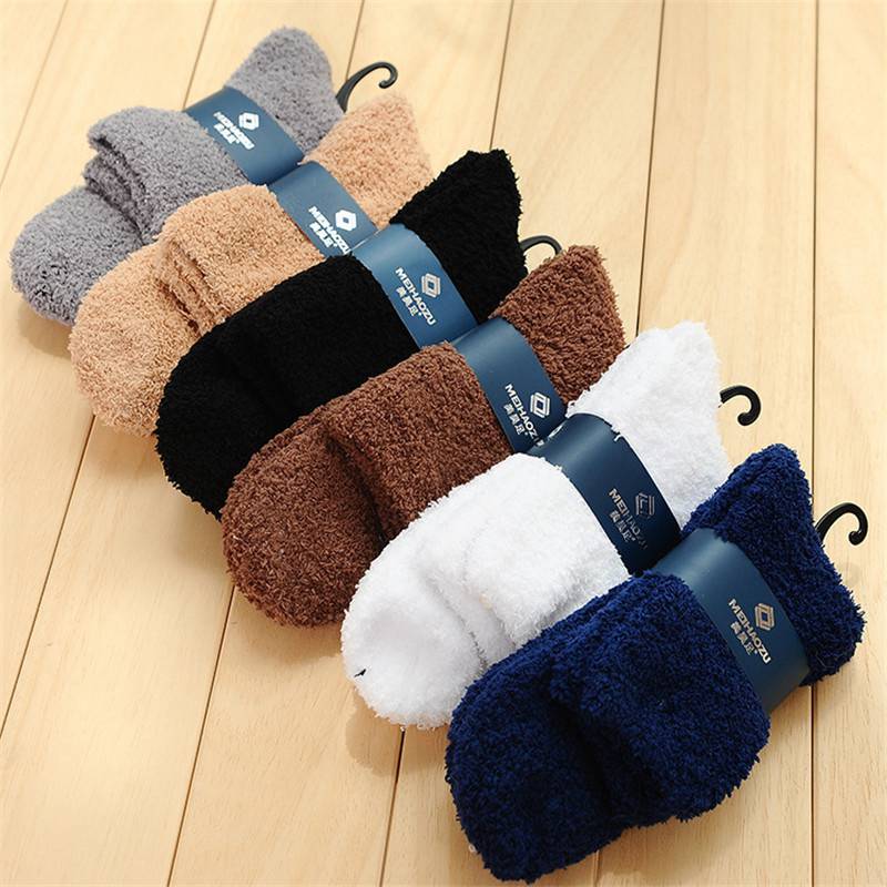 Mens Fluffy Home Sock Warm Cosy Soft New Bed Socks Thick Indoor Winter ...