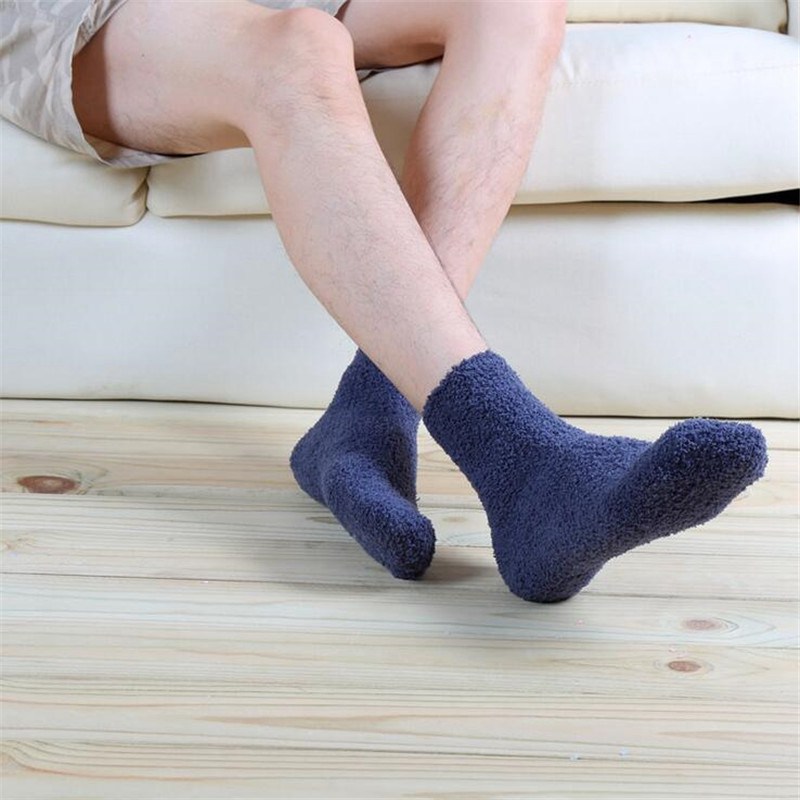 Socks 5 Pairs New Bed Cosy Thick Indoor Winter Soft Mens Fluffy Home