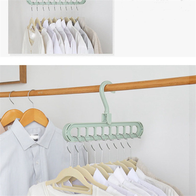 Magic Clothes Hanger Organizer Hanger Rotate Antiskid Folding