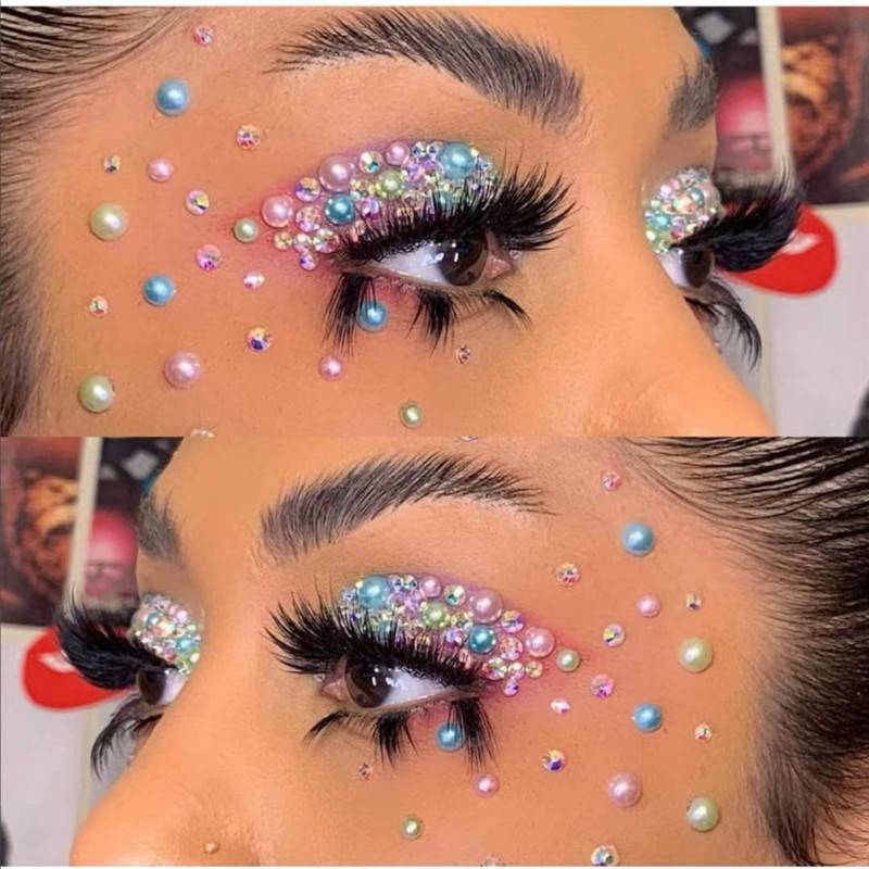 Gems Adhesive Glitter Festival Rave Make Up Face Jewel Sticker Body
