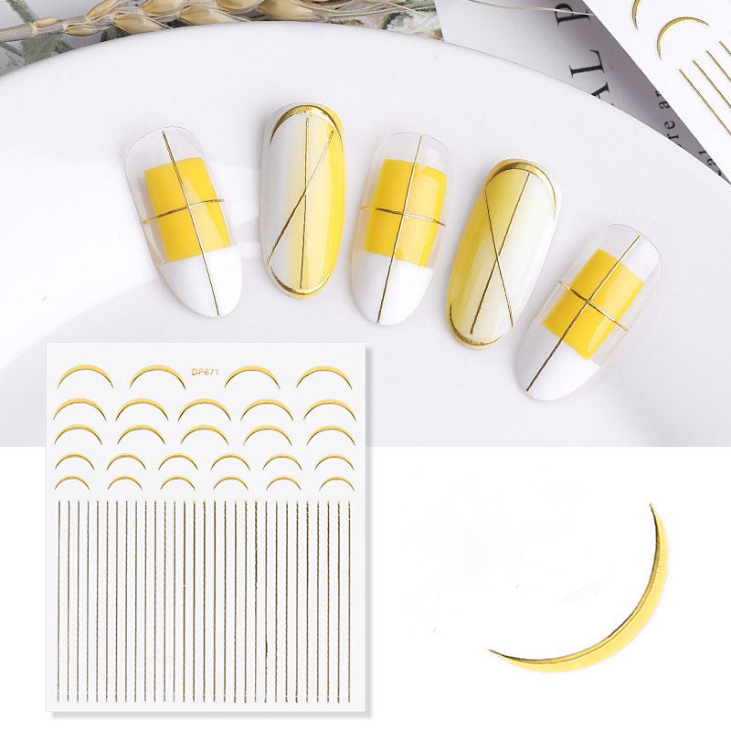 Nail Art Sticker Decal Moon Star Heart GOLD Silver Snowflakes Xmas