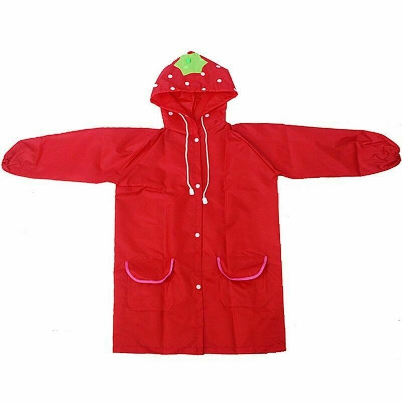 Children Raincoat Kids Poncho 3-8 years old Hooded Jacket Nursery Rain ...