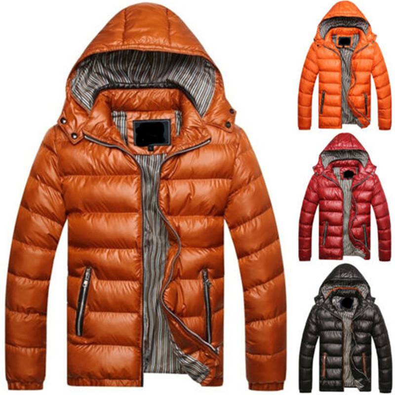 Waterproof Puffer Hoody Mens Coat Winter Warmer Jacket Quilted Padded ...