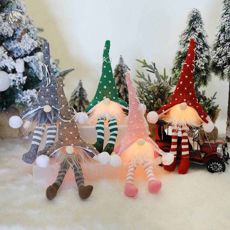 Gnome Doll LED Light Christmas Tree Hanging Pendant Ornament Xmas Decor