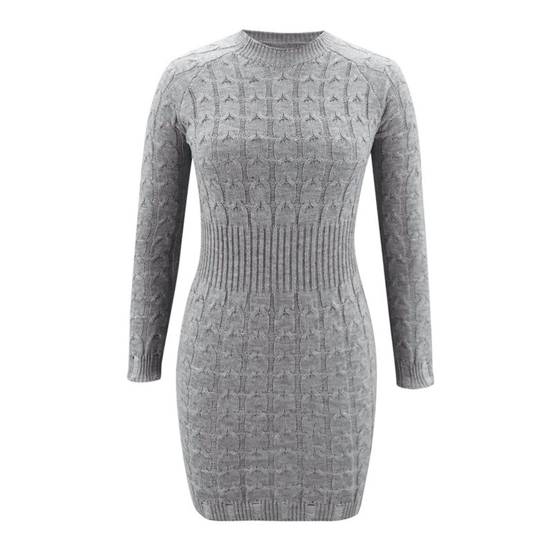 Dress Womens Jumper Dress Bodycon Mini Long Sleeve Party Knitted Ladies Sweater eBay