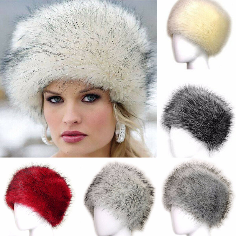 Faux Fur Snow Hat Warmer Ear Cap Ski 