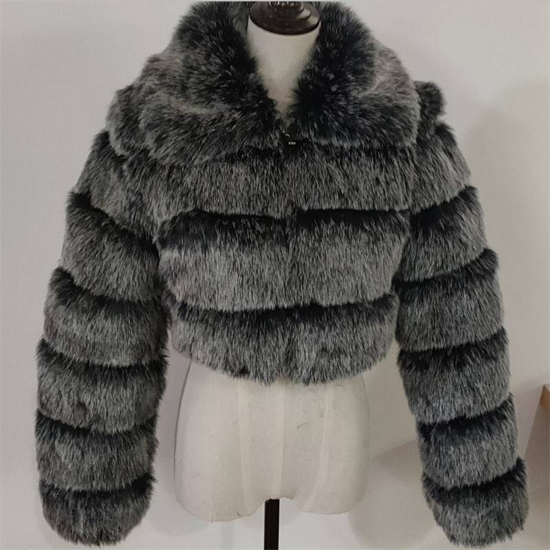 Jackets Fashion Cropped Coat Furry Top Fluffy Coats Womens High Quality