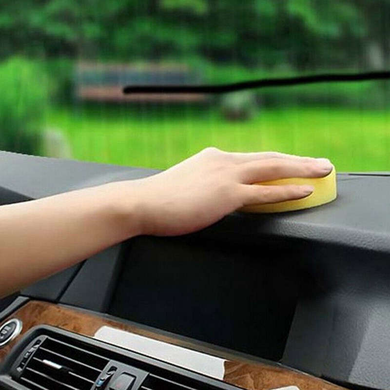 Pack De 12 Esponjas Amarillas Redondas Para Lavar El Coche - Espuma De Alta Densidad