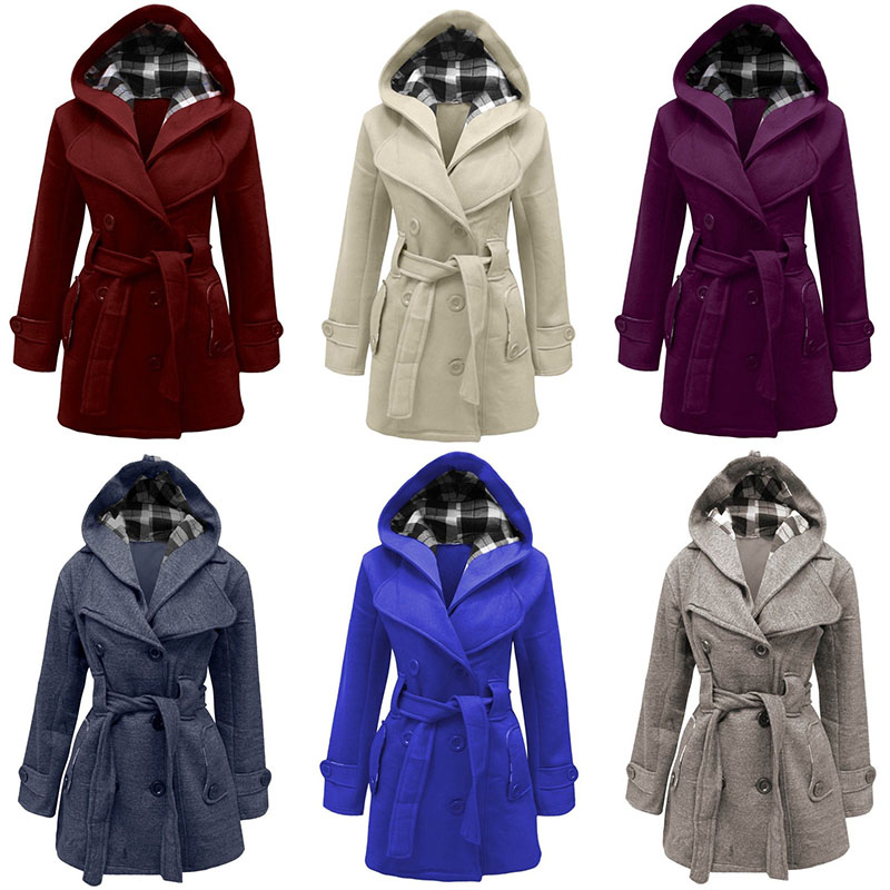 belted womens winter coat