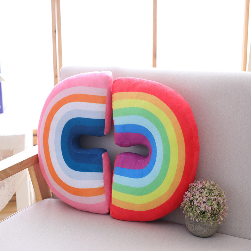 Pillow Kids Cushion Cushion Sofa Decor Soft Plush Cushion Rainbow