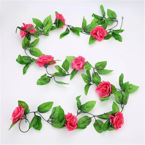 Artificial Flower Garland Home Garden Decor 2.4m Wedding Rose Leaf Vine Ivy Silk