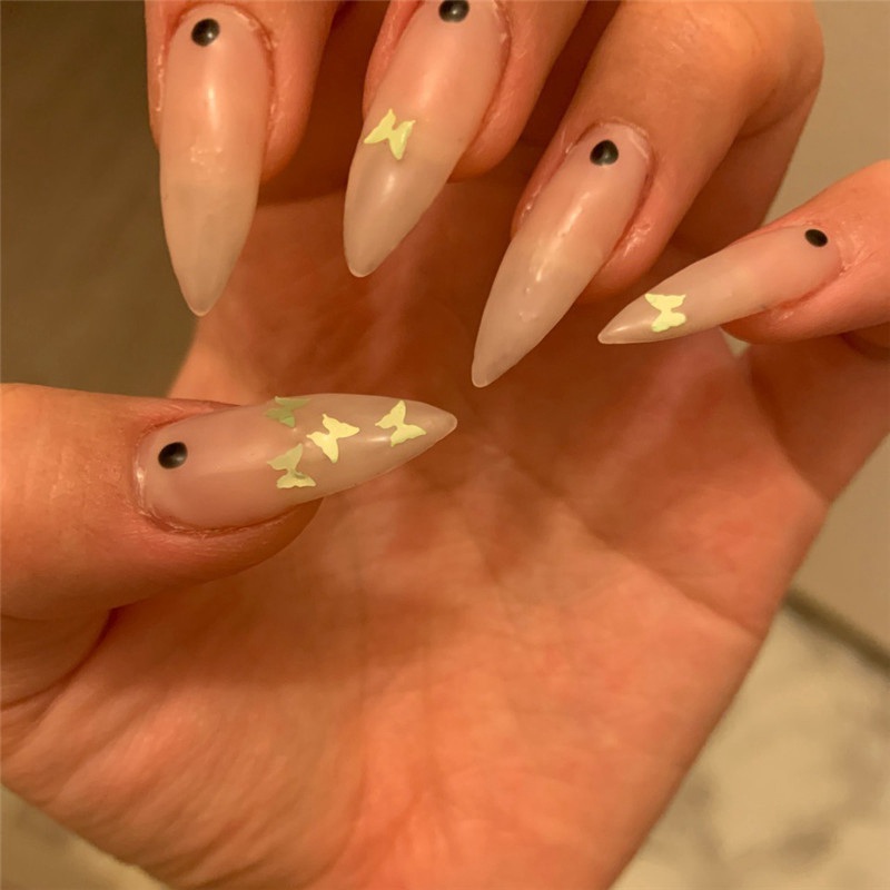 Glitter Powder Sequins Flakes Nail Art Butterfly Shape Luminous