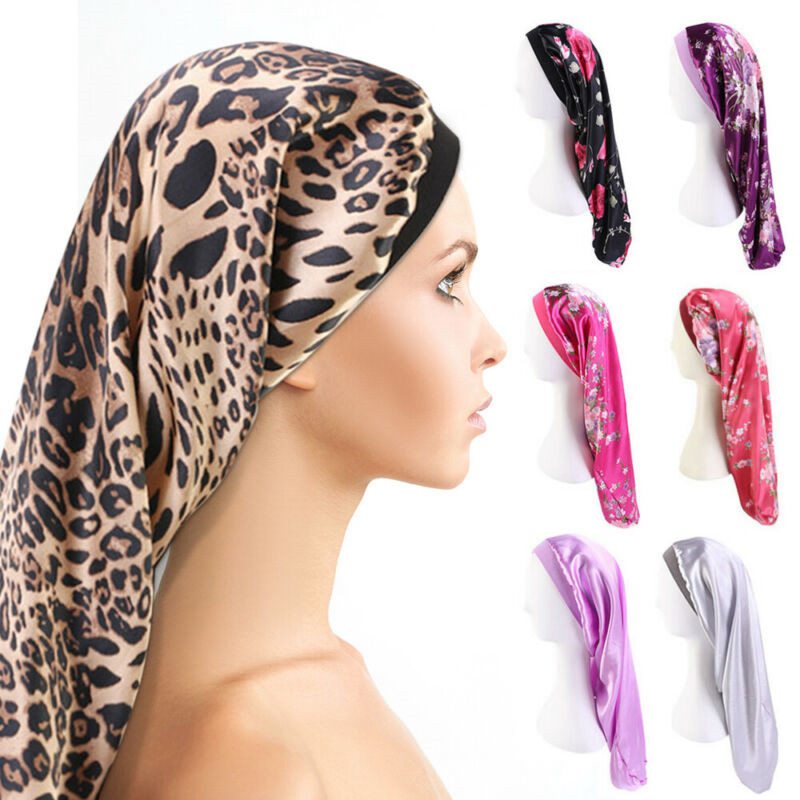 Cap Head Cover Silk Shawl Hair Cap Musilin Satin