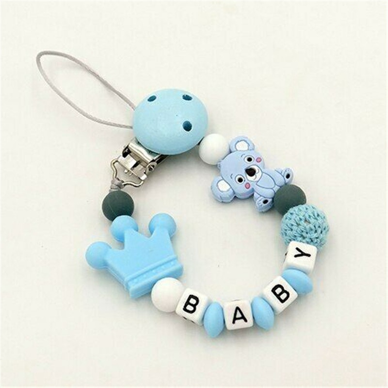 Silicone Pacifier Nipple Chain Holder Baby Koala Clip Dummy UK