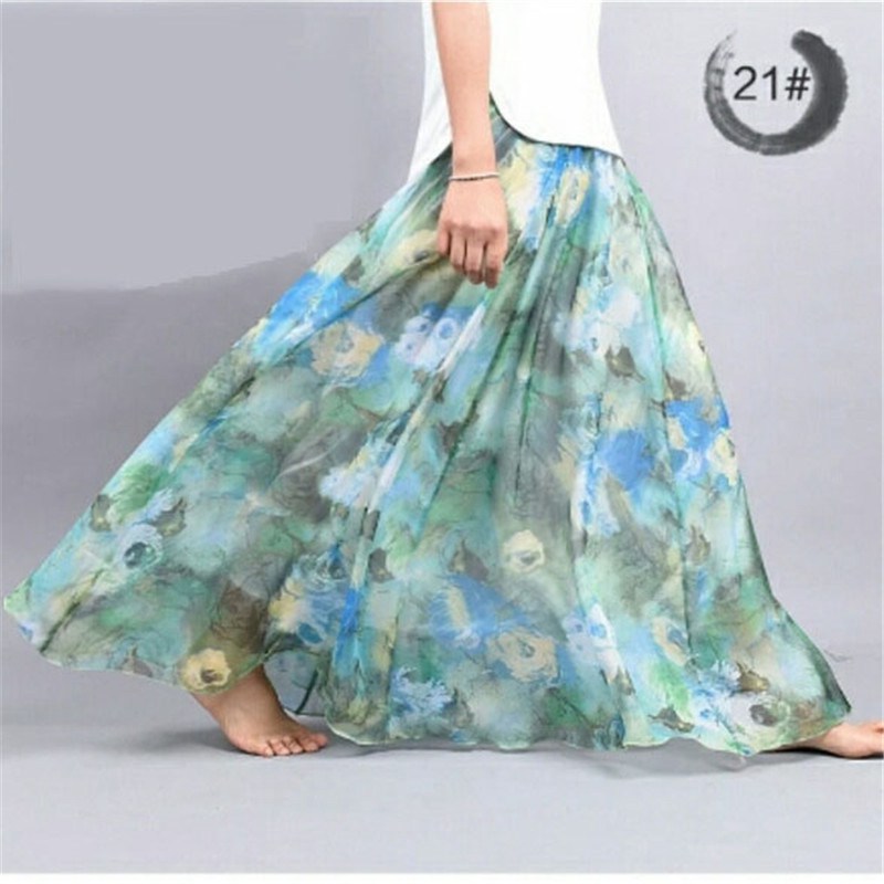 サクラ着用 [DIMANCHE] CHECK RIBBON LONG SKIRT long chiffon tiered maxi skirt women skirts in blush pink