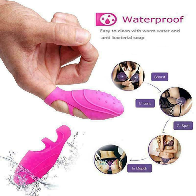 Finger Vibrating Massager Use Lubricant Vibe Vibrator Orgasm Sex-Toys Tongue  Ebay