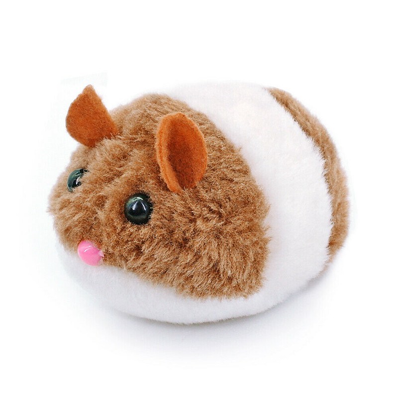 Plush Fur Toys Movement Vibrating Pull String Interactive Toy for Cats