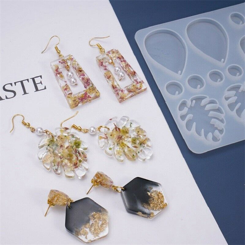Mould Epoxy Silicone Jewelry Leaf Turtle Earring Tool Resin Mold Casting