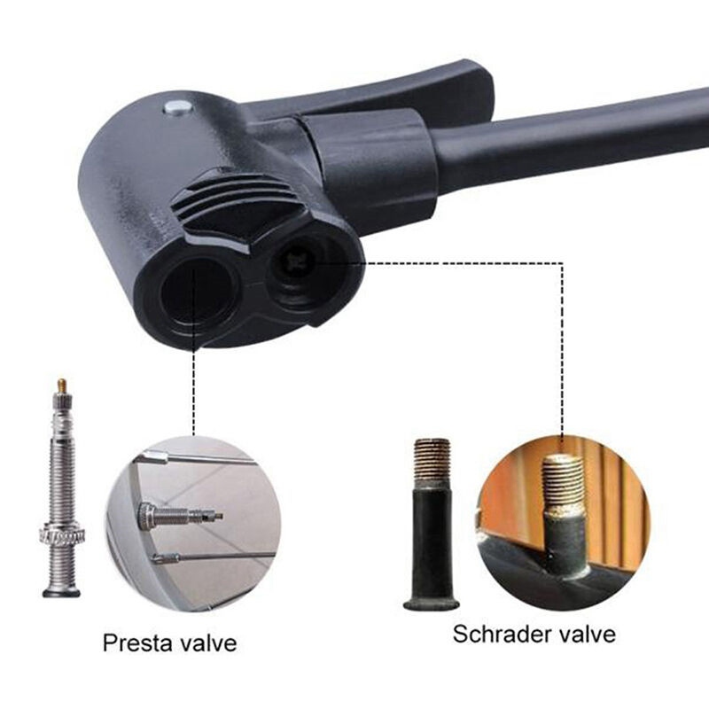 Head Air Pump Cycle Valve Adapter Tyre Tube Presta Dual Replacement