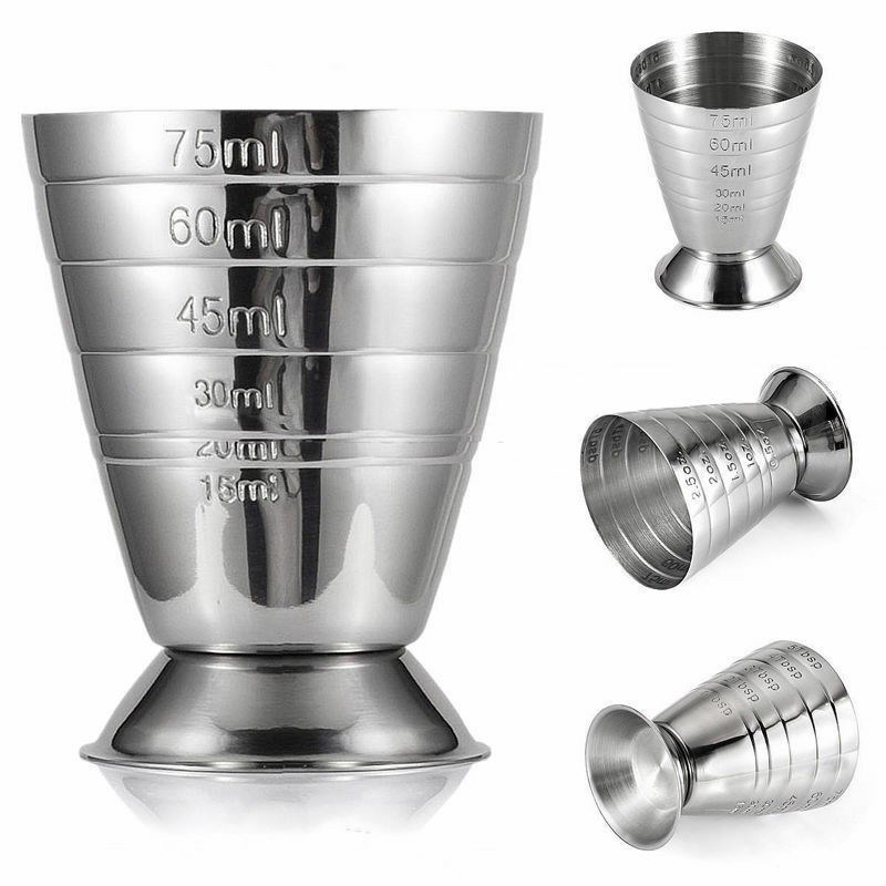 Wine Tools Alcohol Bartending 75ml Stainless Cocktails Measure Cup