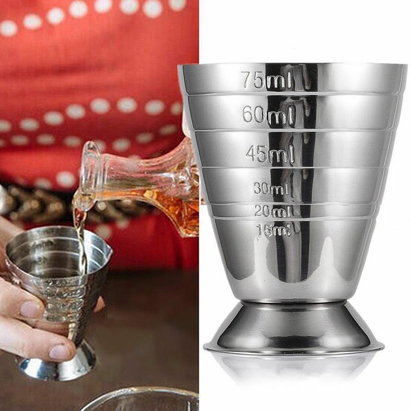 Wine Tools Alcohol Bartending 75ml Stainless Cocktails Measure Cup