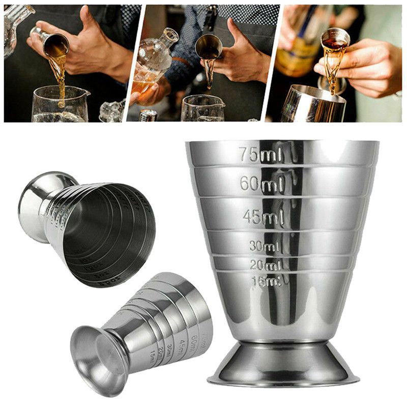 Wine Tools Alcohol Bartending 75ml Stainless Cocktails Measure Cup