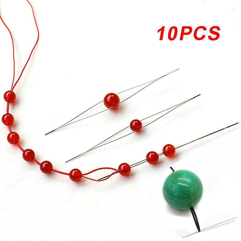 Beads Needles Tool Kits Big Eye Beading Needle 11pcs Open for Jewelry