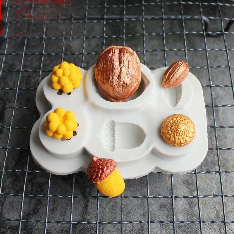 DIY Nuts Silicone Mold Berries Walnut Chocolate Candy Acorn Fondant Cake Making