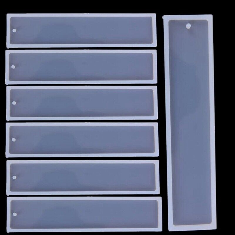 1Pcs Rectangle Silicone Bookmark Mold Making Epoxy Resin Jewelry DIY Craft Mould