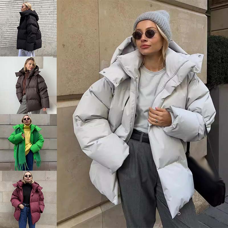 Women's Loose Oversize Cotton Coat Hooded Coat Fashion