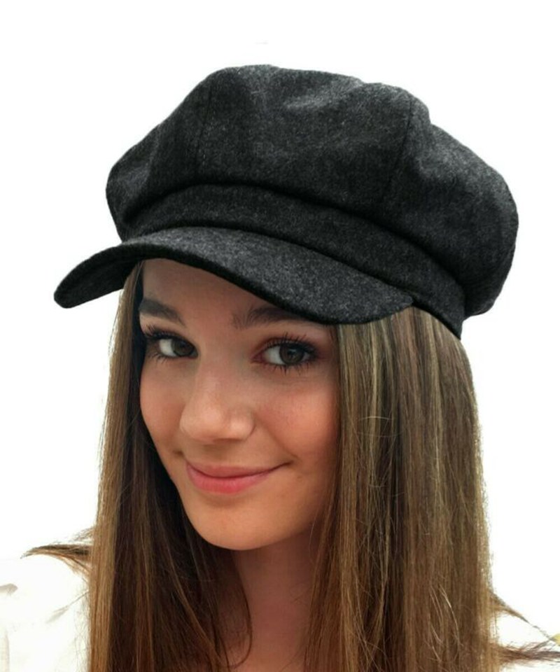 Hat Flat Cap Baker Boy News Boy Ladies Flat Wool Blend 8 Panel Womens