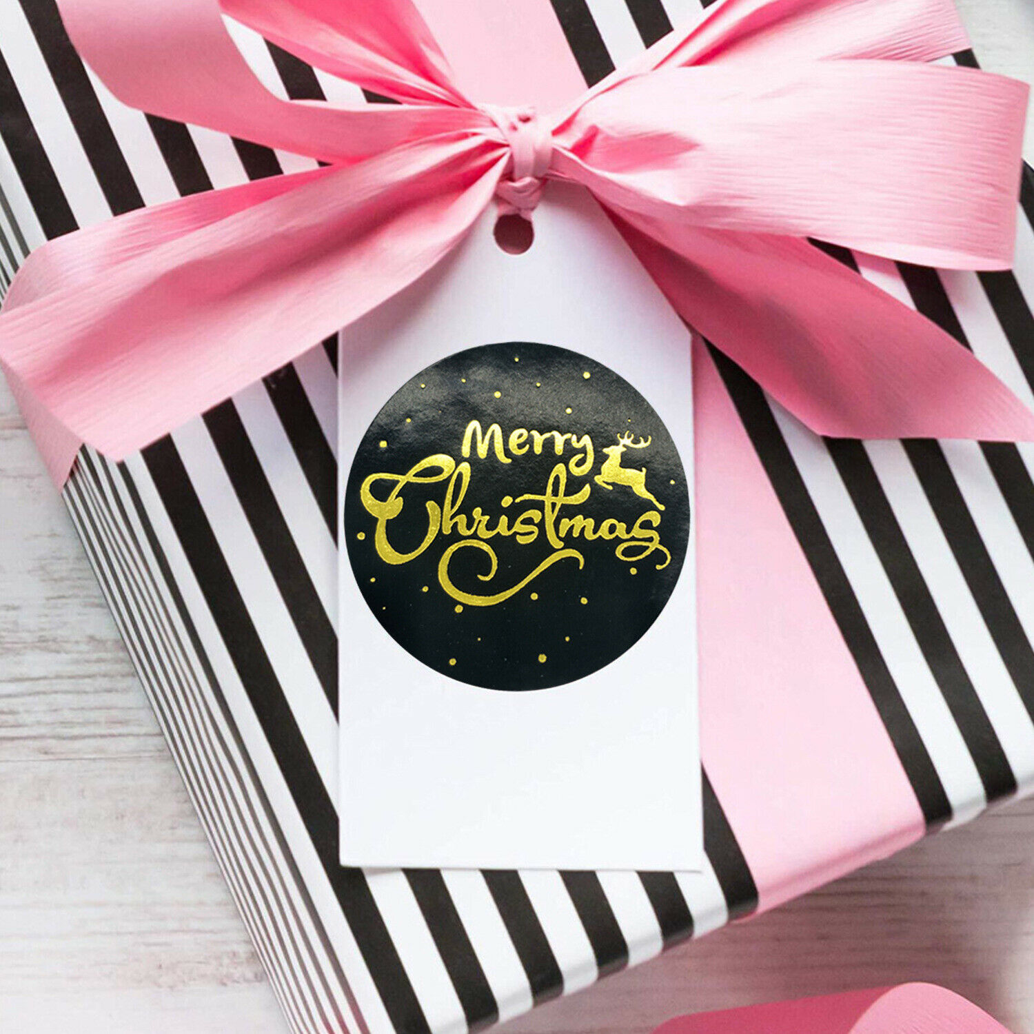 Merry Christmas Thank You Stickers 2020 NEW Labels Gift 2.5cm 500Pcs Roll | eBay