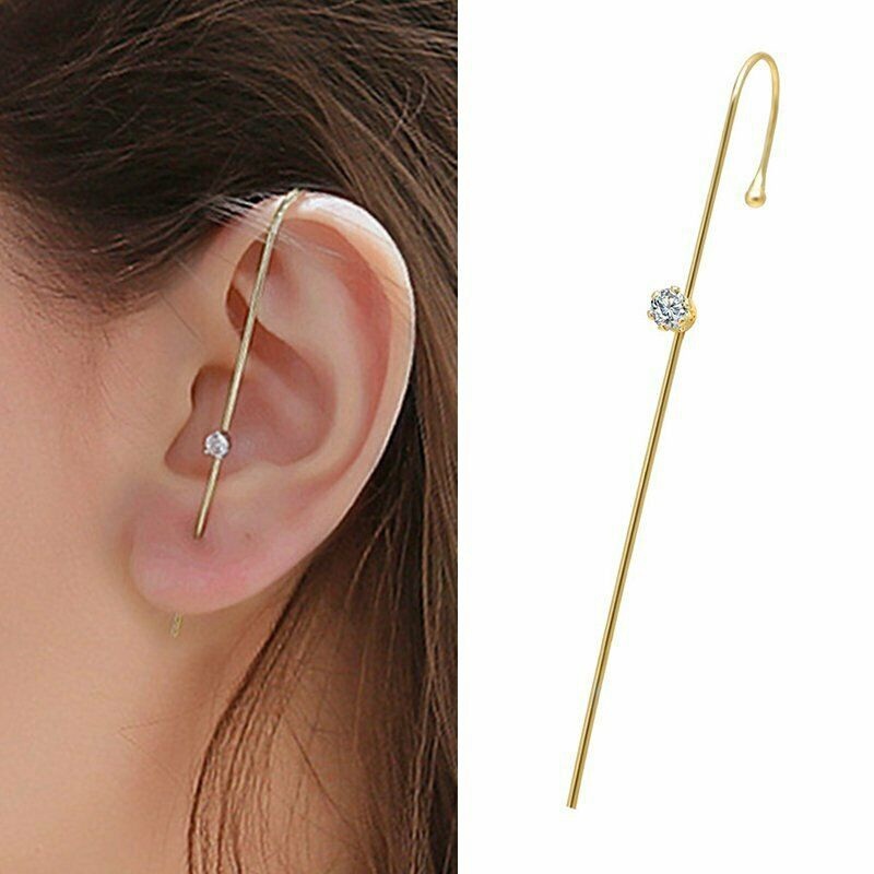Ear Hook Earrings Boho Cubic Zirconia Jewellery Gift Wedding Ear Drop