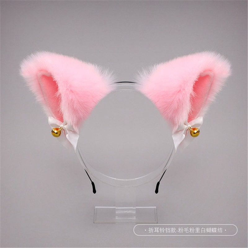 Fluffy Cat Ear Furry Costume Costume With Bell Cosplay Cute Headband