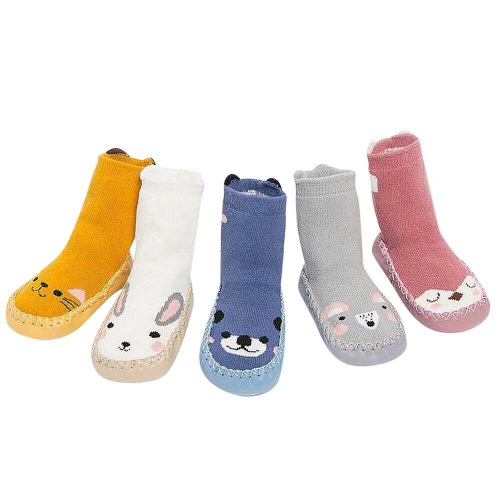 Baby Socks Warm Toddler Anti-Slip Boy Slipper Thick Lovely Boot Sock ...