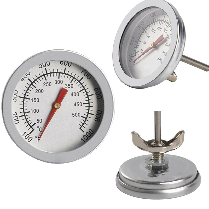 Gauge Smoker Thermometer Stainless Steel 50500°C Temperature Barbecue