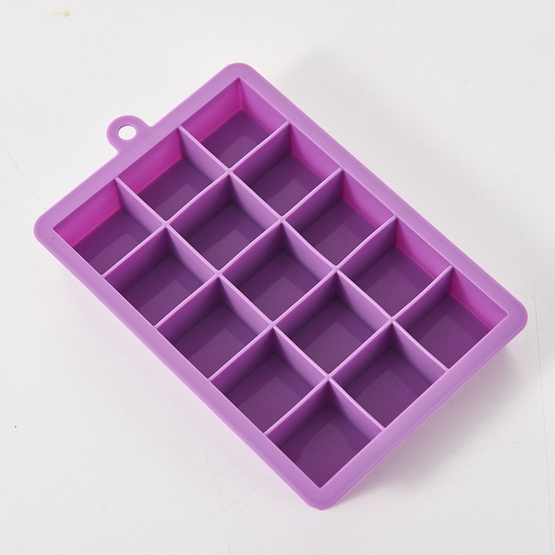 Silicone Square 15-Cavity Large Ice Cube Tray Maker Mold Mould Tray Jelly Tool L Silicone Square 15-Cavity Large Ice Cube Tray Maker Mold Mould Tray Jelly Tool L