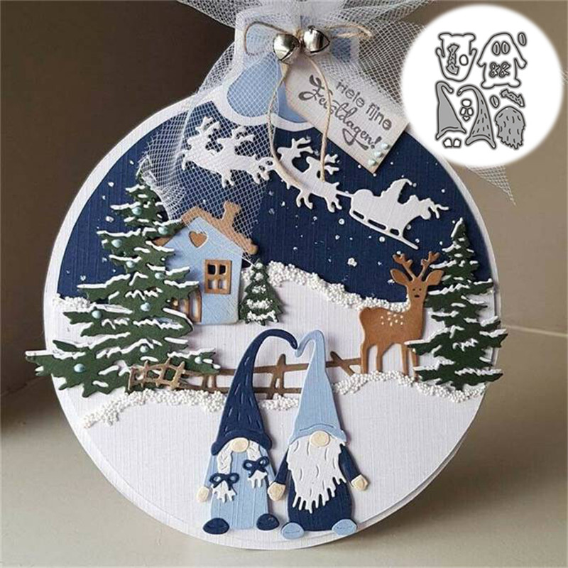 Cutting Dies Scrapbooking Embossing Paper Card Craft Christmas Dwarf