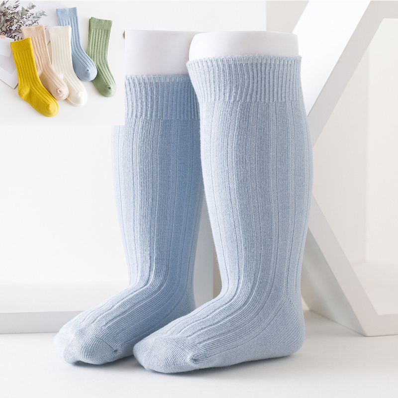 New 036M Baby Boys Girls Knee High Socks Infants Toddler Cotton Rich Long Socks eBay