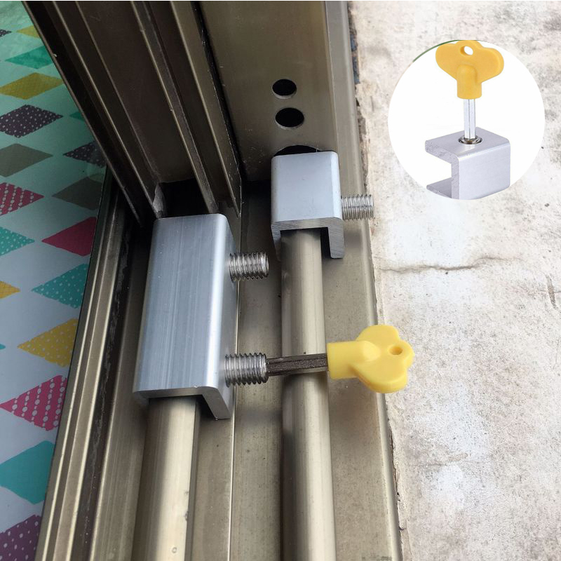 Stopper Sliding Window Locks Stop Door Frame Aluminum Alloy