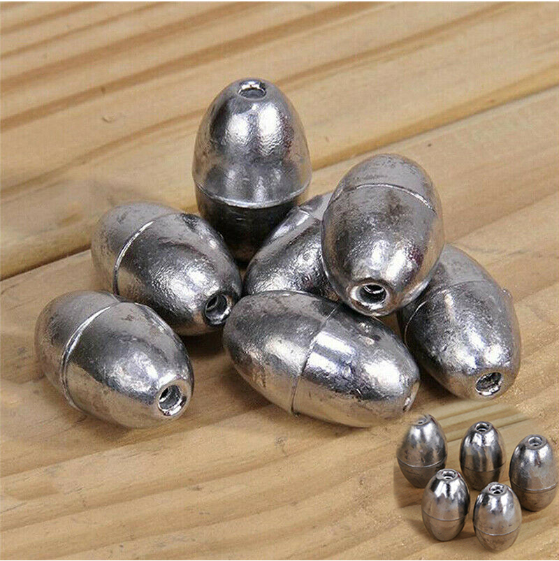 Lead 100 Pcs Weight Making Fishing Sinkers Fishing OliveShape Sinker