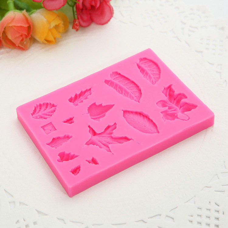 Fondant Mould Silicone Baking Sugarcraft Leaves Candy Cake