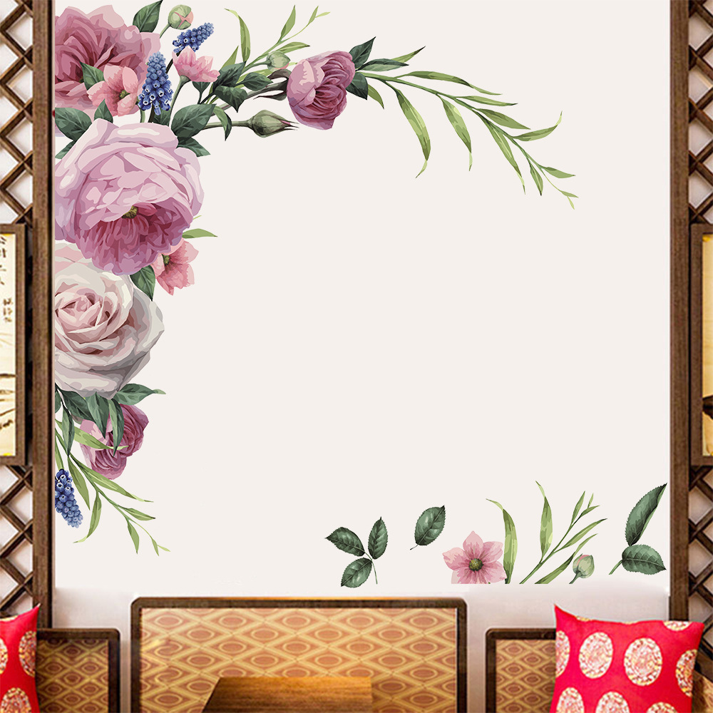 Home Sticker Decor Art Mural Wall Sticker Nursery Peony