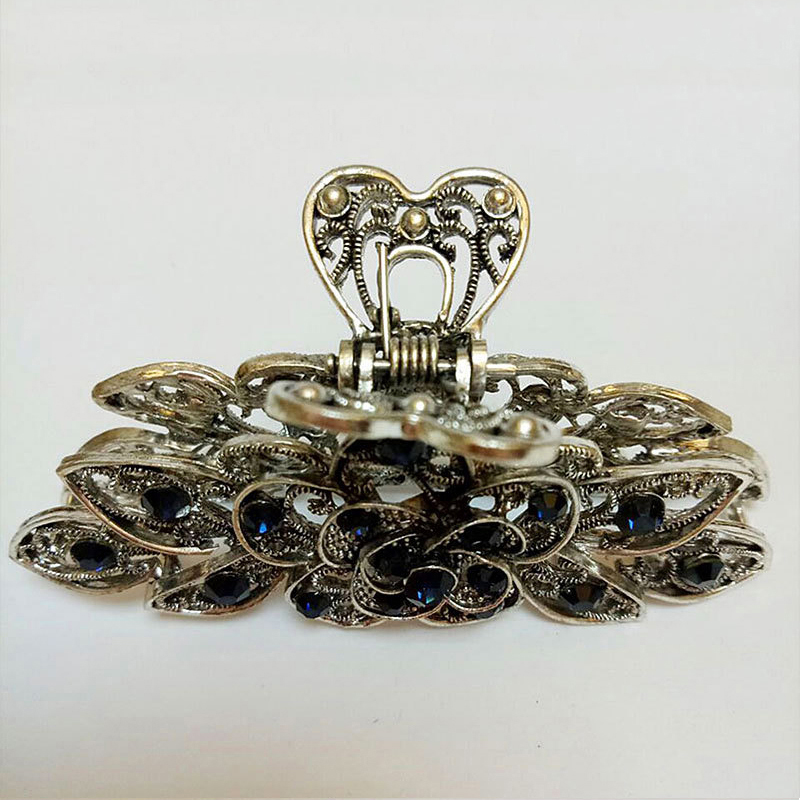 Women Alloy Rhinestone Large Fancy Hair Claw Jaw Clips Pins Hair