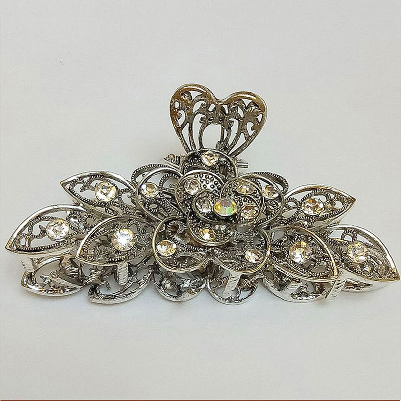 Women Alloy Rhinestone Large Fancy Hair Claw Jaw Clips Pins Hair