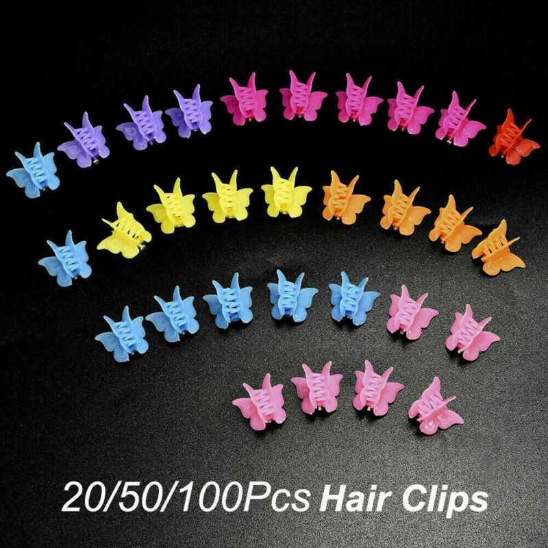 Hair Clips 20/40/100Pcs Mini Butterfly Girls Kids Hairpins Clamps Mixed