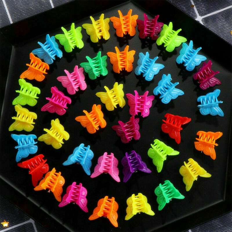 20/40Pcs Kids Girls Mini Butterfly Hair Clips Hairpins Clamps Mixed