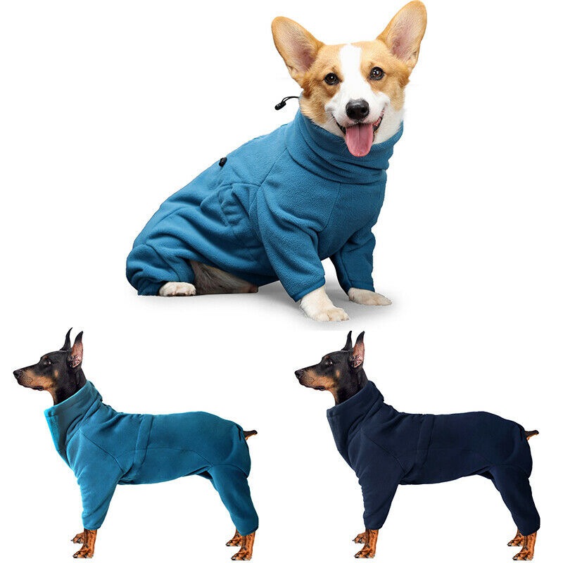 Jumper Winter Warm Dog Jumpsuit High Collar Pet Clothes Fleece Dog